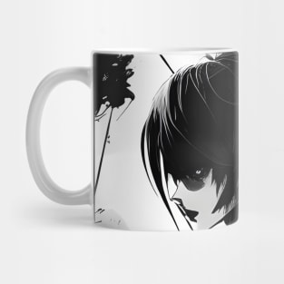 Macabre Monochrome: Striking Dark Art for Alternative Enthusiasts Mug